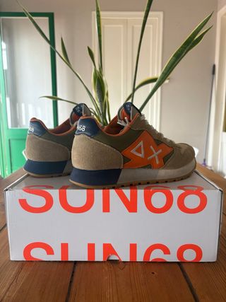 Zapatillas Sun68 Verde y Naranja