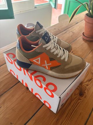Zapatillas Sun68 Verde y Naranja