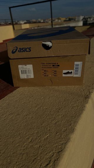 Zapatillas Asics Running Negras y Rojas
