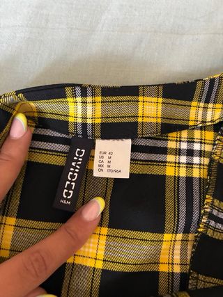 Vestido de tablas amarillo y negro Talla M