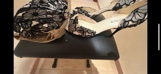 Zapatos de fiesta Menbur beige y negro