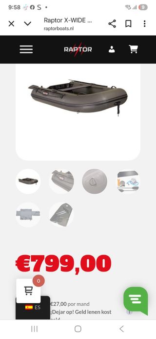 Barca de carpfishing Raptor X-WIDE 230