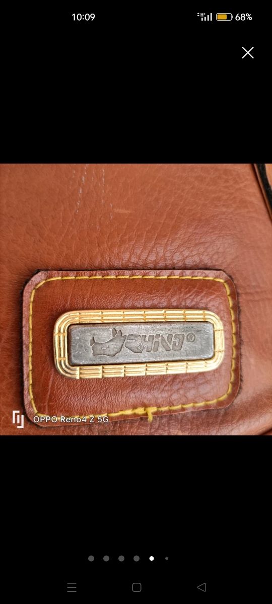 Bolso de viaje de cuero marrón