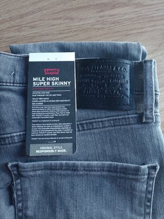 Levi's Mile High Super Skinny Jeans Gris