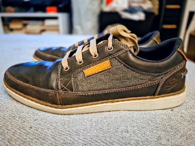 Zapatos Skechers Hombre Marrones