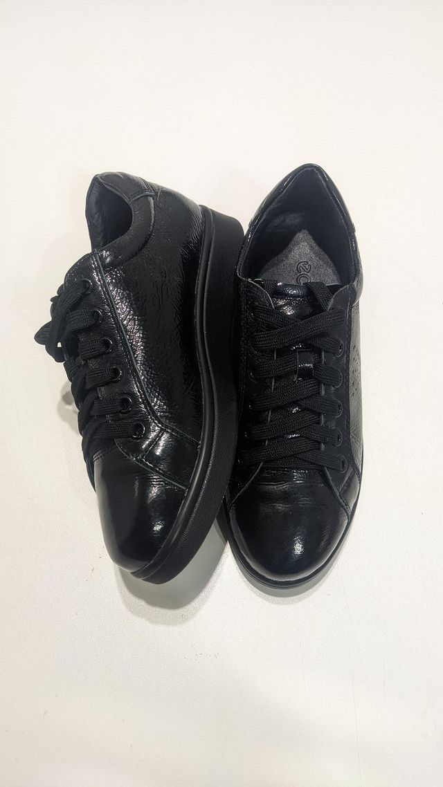 Zapatos ECCO Charol Negro Talla 37 (23,5cm)