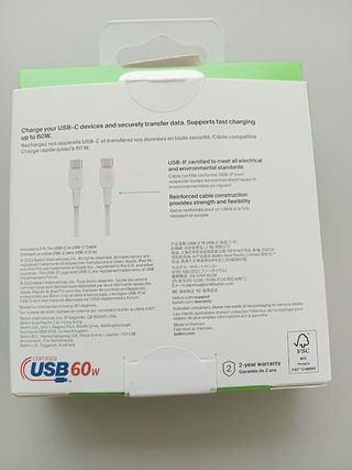 Doppio caricabatterie USB-A da 24 W e cavo USB-C Belkin