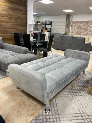 SOFA CAMA NUEVO CLICK CLACK GRIS 