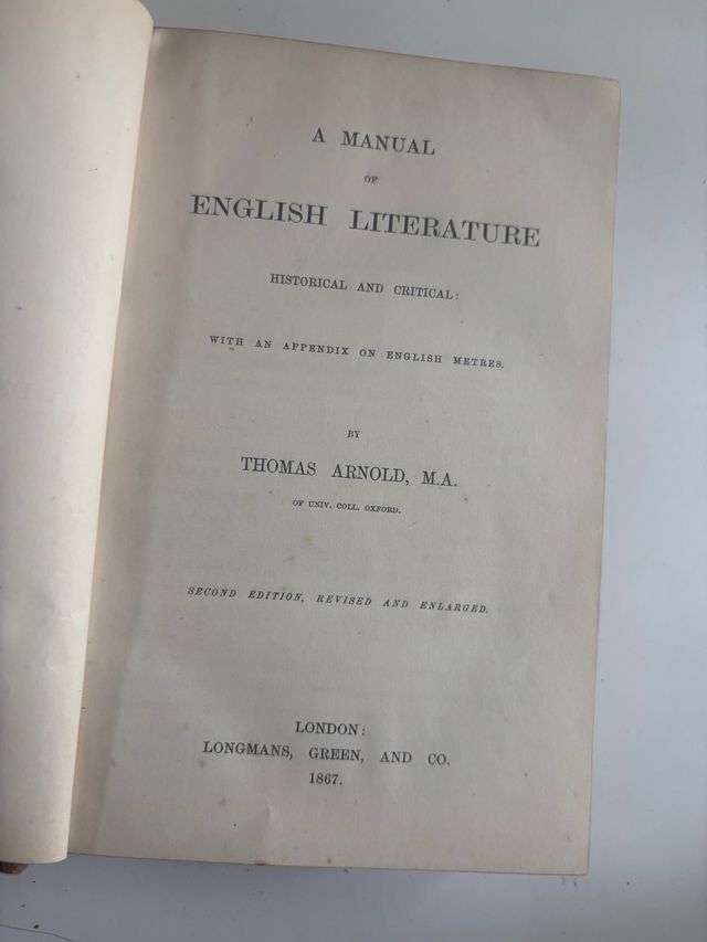 a manual of english literature