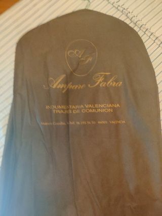 Traje de fallera seda natural dorado 