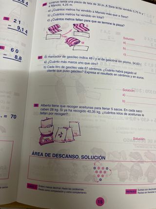 14. PASO A PASO. Números decimales. Resta