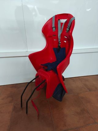 Silla de bici para niño roja