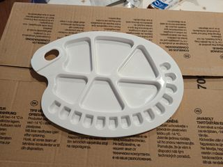 Paleta de pintura blanca