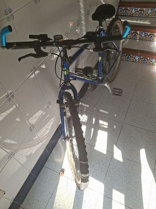 Bicicleta de montaña azul
