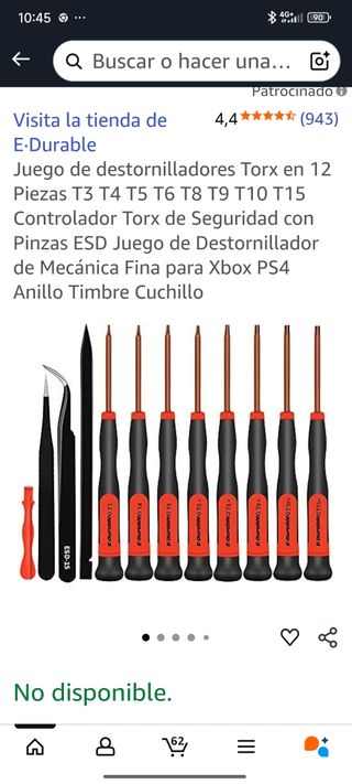 Juego Destornilladores Torx ESD 12 Piezas