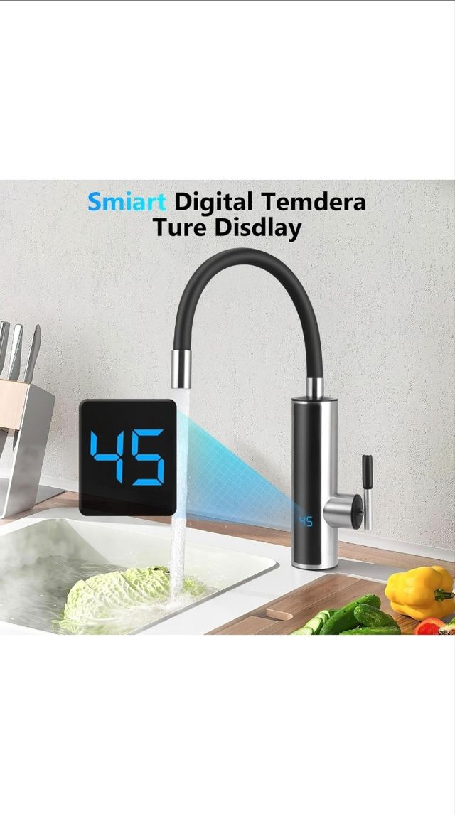 Grifo Calentador Agua Instantáneo LED