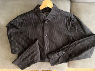 Camisa H&M Hombre Negra Lunares