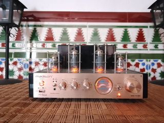 Equipo hi-fi: amplificador válvulas y altavoces