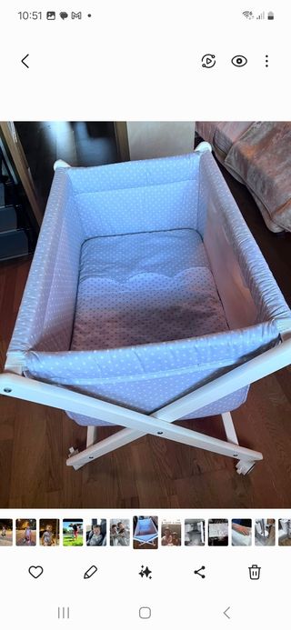 Minicuna con estampado de estrellas