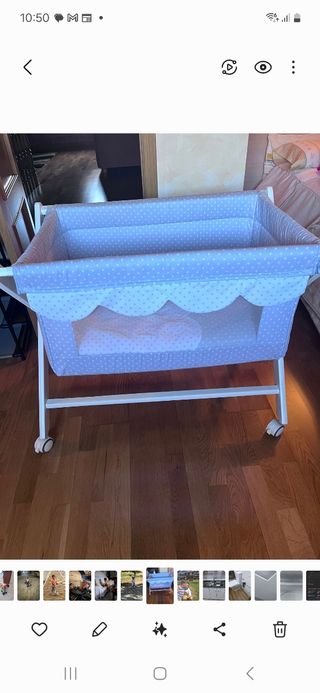 Minicuna con estampado de estrellas