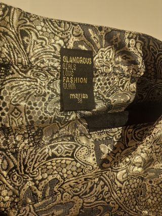 Falda-pantalón dorada nueva Talla M