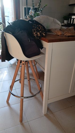 Taburetes altos madera y metal