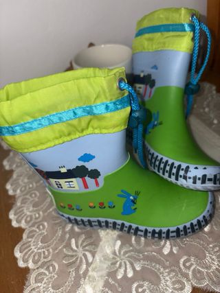 Botas de agua infantiles con dibujo de conejos 