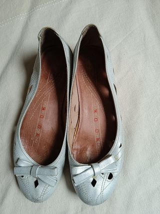 Bailarinas plateadas mujer