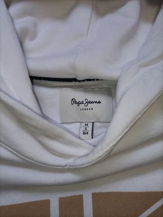 Sudadera Pepe Jeans Blanca Talla 164 niño