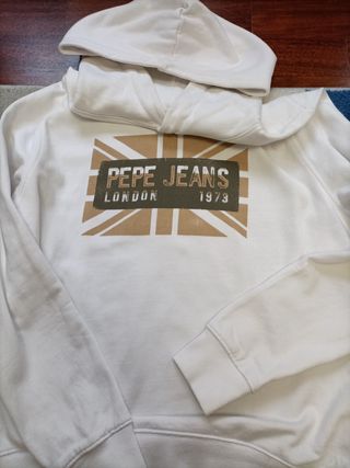 Sudadera Pepe Jeans Blanca Talla 164 niño