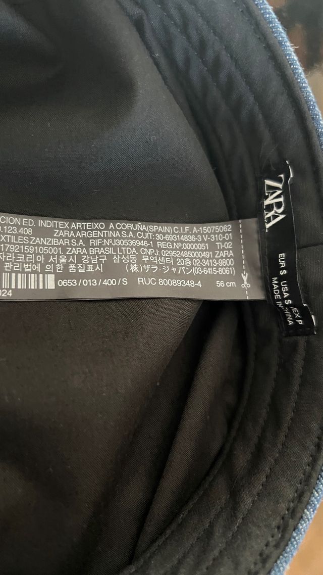 Gorro vaquero Zara azul