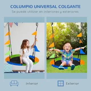 Columpio Nido Jardín Ø100cm Carga 80kg