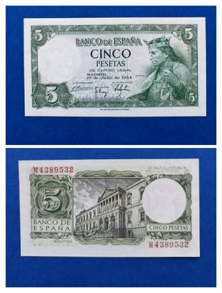 SC 5 Pesetas 1954 rey Alfonso X Sabio sin circular