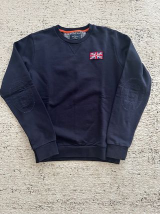 Sudadera Hackett azul con bandera UK