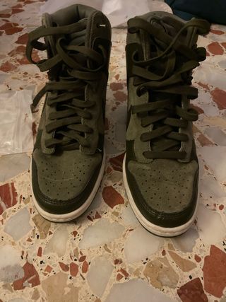 Zapatillas altas verde oliva