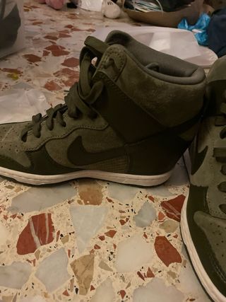 Zapatillas altas verde oliva