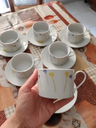 Set 6 Tazze da Tè con Piattini