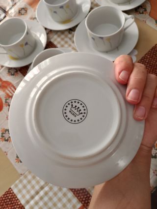 Set 6 Tazze da Tè con Piattini