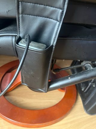 Butaca sillón masaje cuero negro