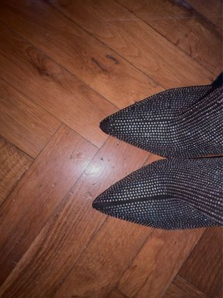 Stivali Neri con tacco Brillantinati