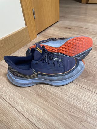 Zapatillas Nike Zoom Talla 44.5 Azul/Naranja