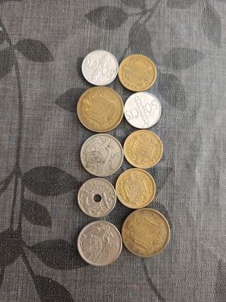 10 Monedas antiguas España Franco