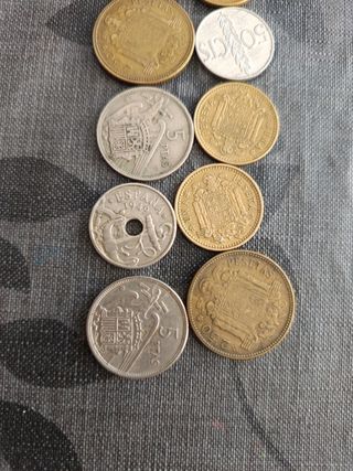 10 Monedas antiguas España Franco