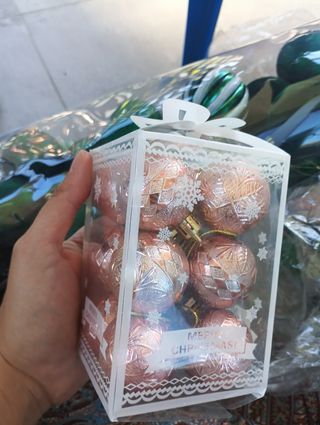 Bolas de Navidad rosas 12