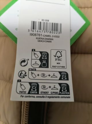 Chaleco TEX beige talla M/38 nuevo