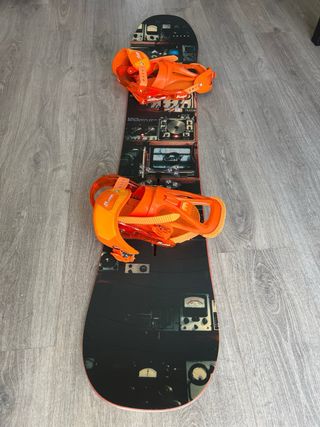Tabla Snowboard Completa Naranja