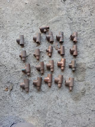 Codo Cobre 22mm y Reducidos 15mm