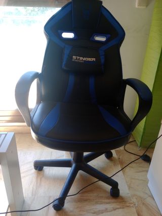 Sillón Gamer Stinger Azul Negro