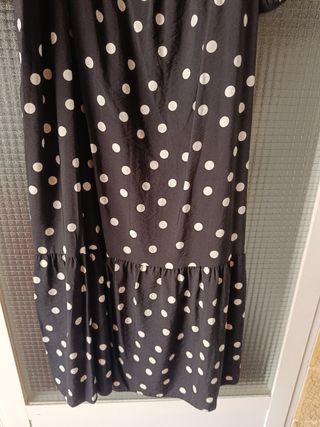 Vestido lunares negro talla 4XL/48 NUEVO
