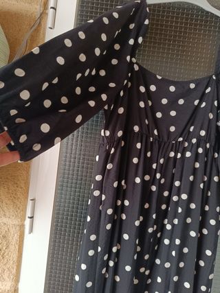 Vestido lunares negro talla 4XL/48 NUEVO